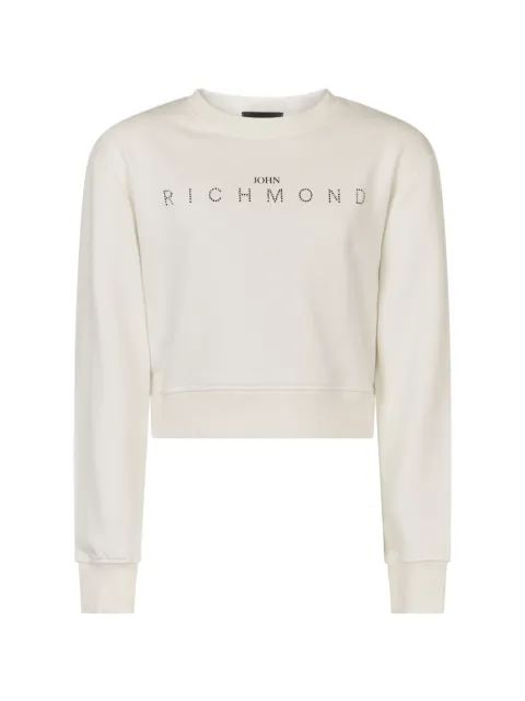John Richmond Junior cropped sweater med logo-udsmykning