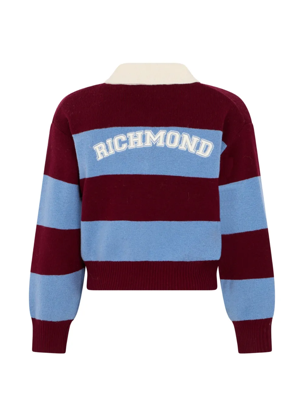 John Richmond Junior Gestreepte gebreide trui Rood