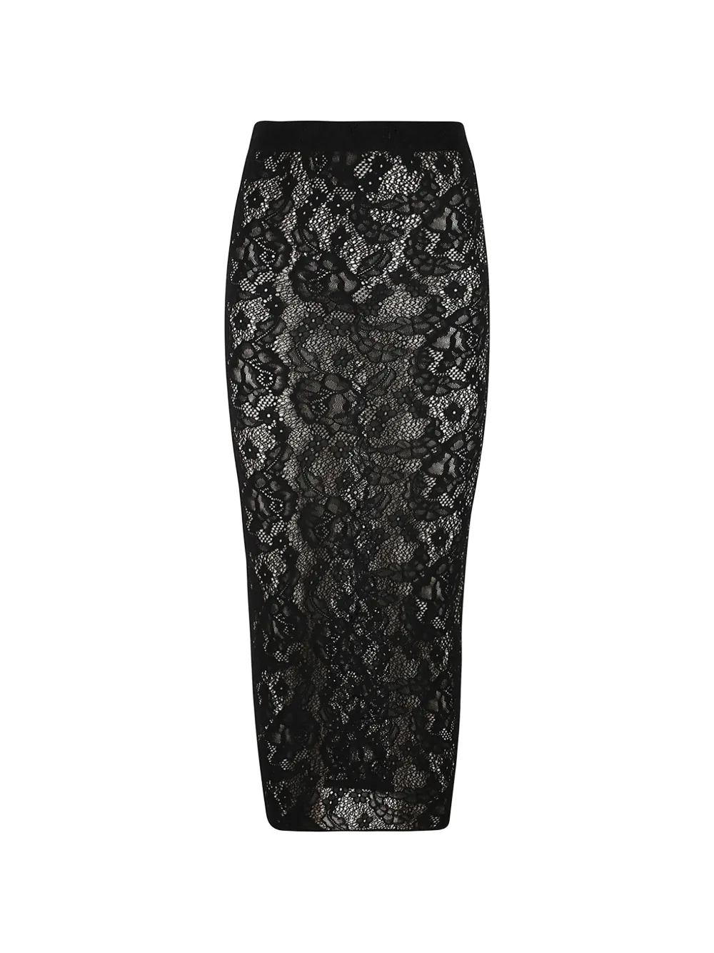 Wolford floral-lace pencil midi skirt