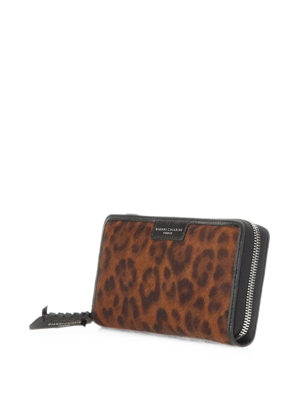 GIANNI CHIARINI Horsy portemonnee met luipaardprint Bruin