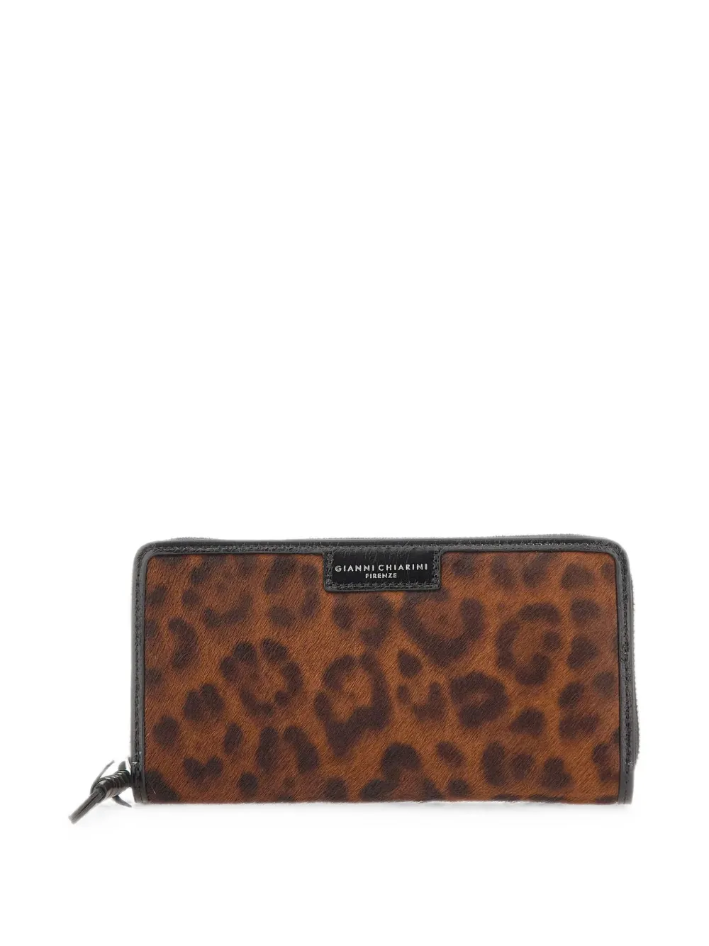 GIANNI CHIARINI Horsy portemonnee met luipaardprint Bruin