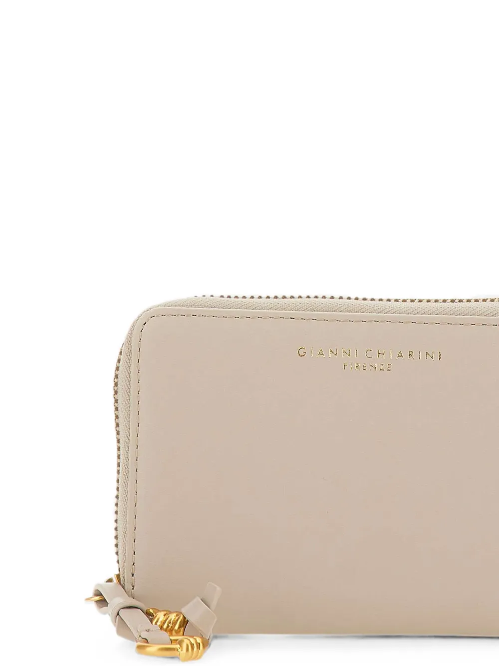 GIANNI CHIARINI Dollaro leren portemonnee Beige