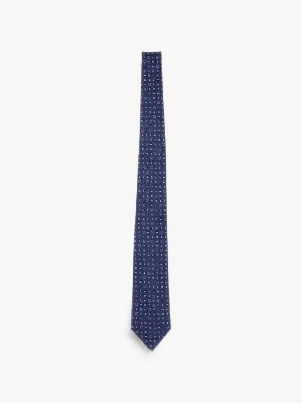 Kiton micro-geometric silk tie | Blue | Image 1