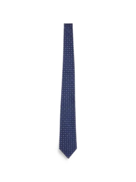 Kiton corbata de seda con motivo microgeométrico