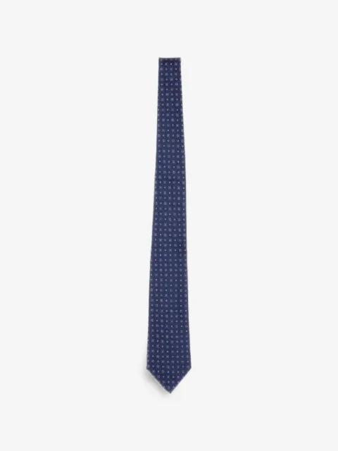 Kiton micro-geometric silk tie