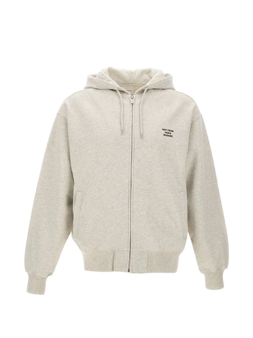 Drôle De Monsieur logo-print zip-up hoodie - Grigio