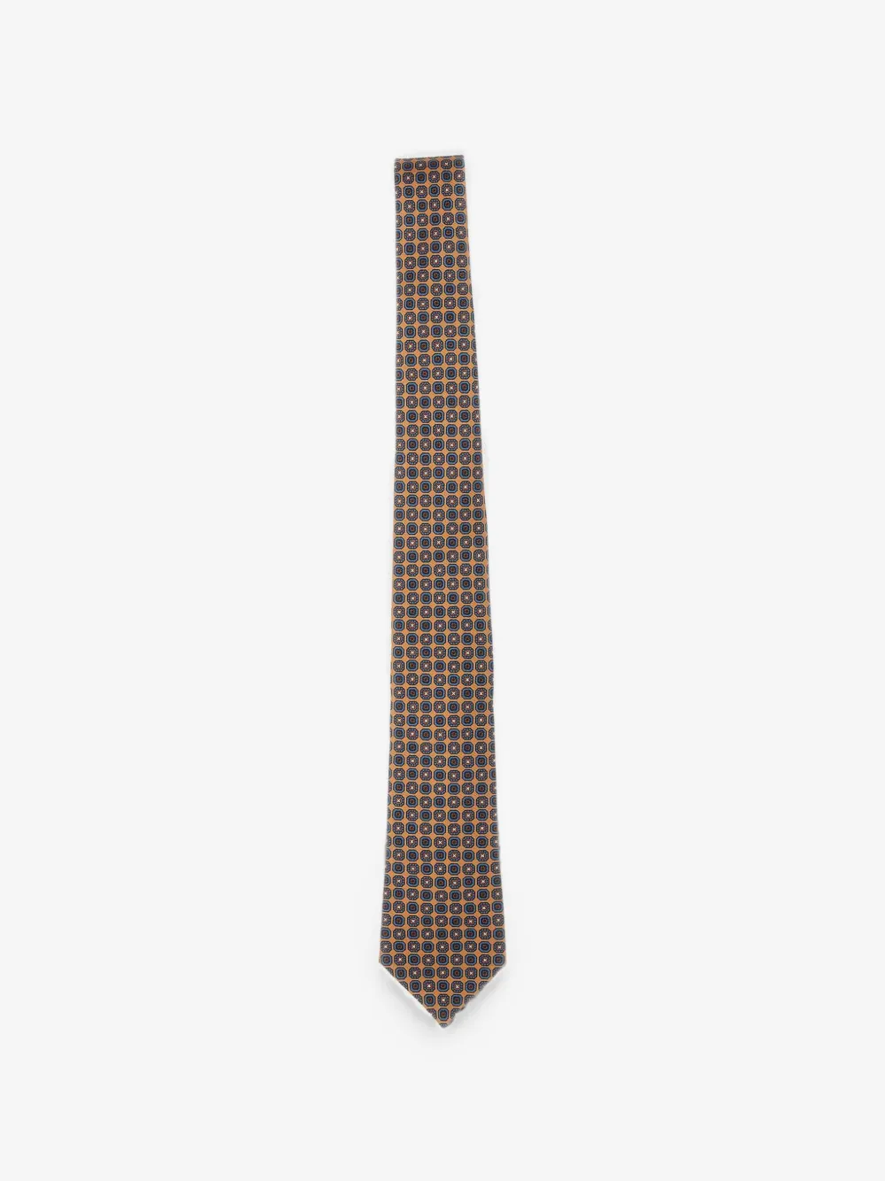 Kiton micro geometric tie | Brown | Image 1