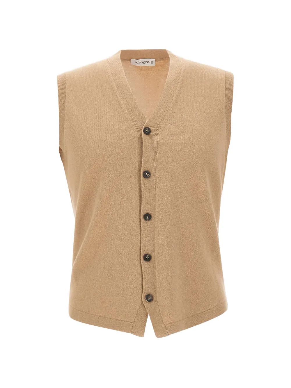 Kangra button-up fine-knit vest - Toni neutri