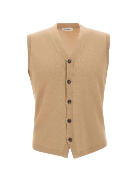 Kangra button-up fine-knit vest