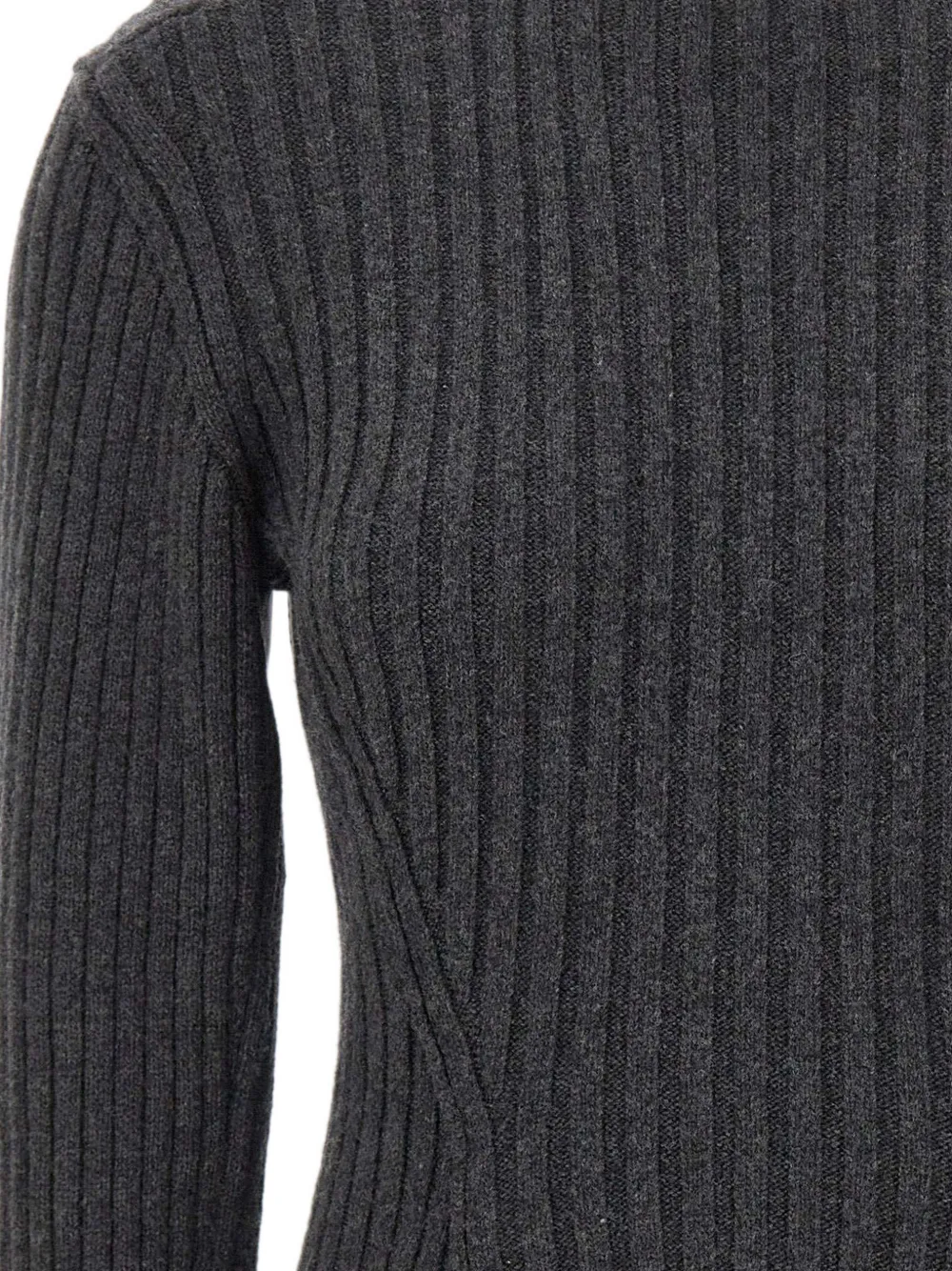 Victoria Beckham Ribbed-knit Wool-cashmere Sweater in Grey, view 4