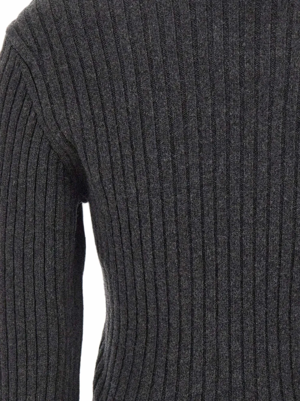 Victoria Beckham Ribbed-knit Wool-cashmere Sweater in Grey, view 5