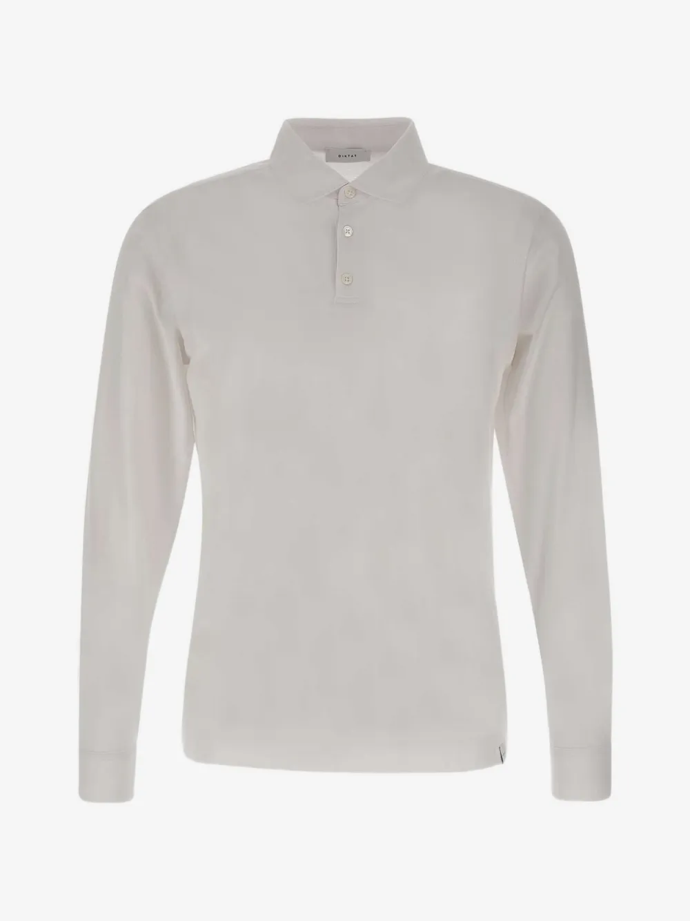 DIKTAT long-sleeve cotton polo shirt | White | Image 1