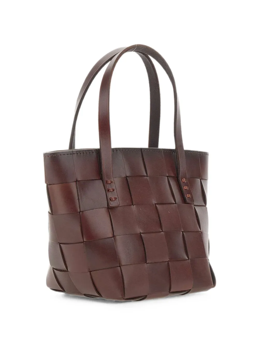 DRAGON DIFFUSION Japan geweven leren mini-shopper Bruin