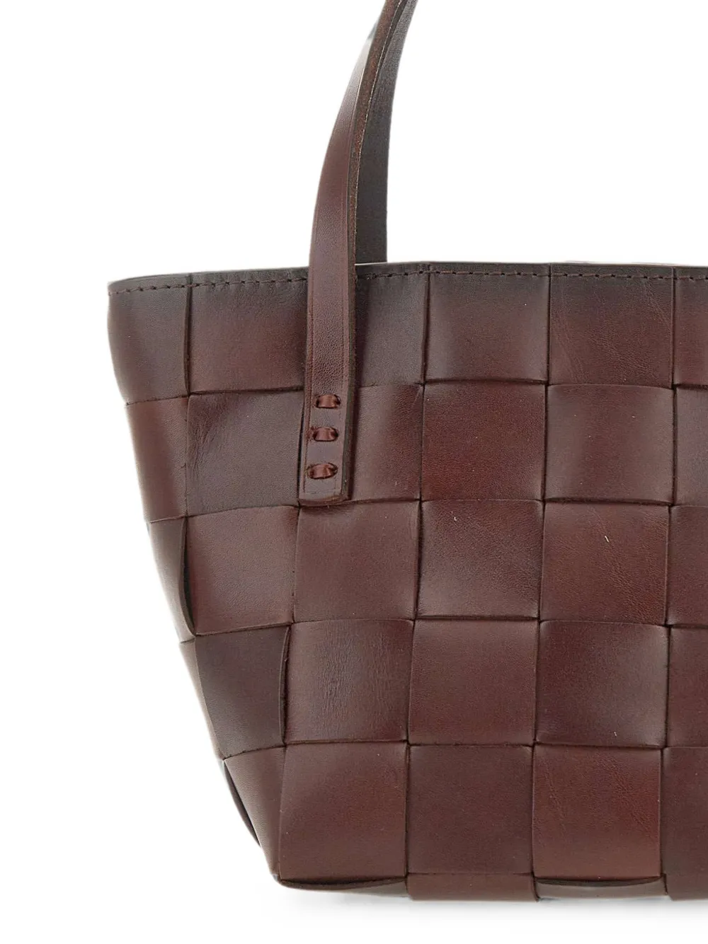 DRAGON DIFFUSION Japan geweven leren mini-shopper Bruin