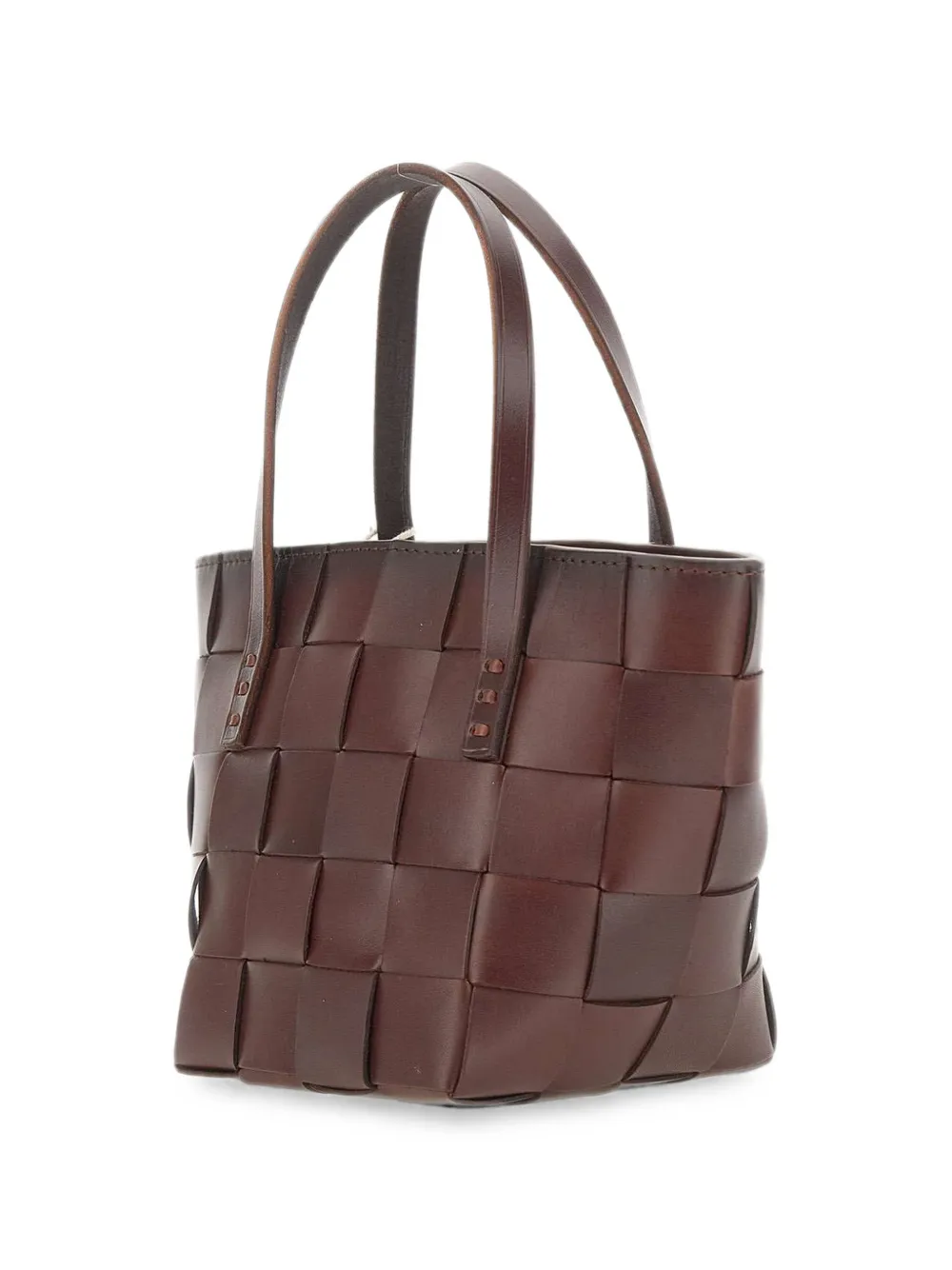 DRAGON DIFFUSION Japan geweven leren mini-shopper Bruin
