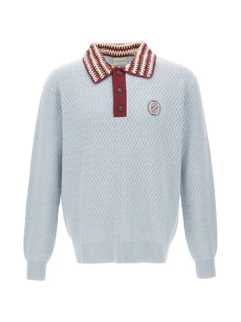 Drôle De Monsieur polo à col en crochet ajouré
