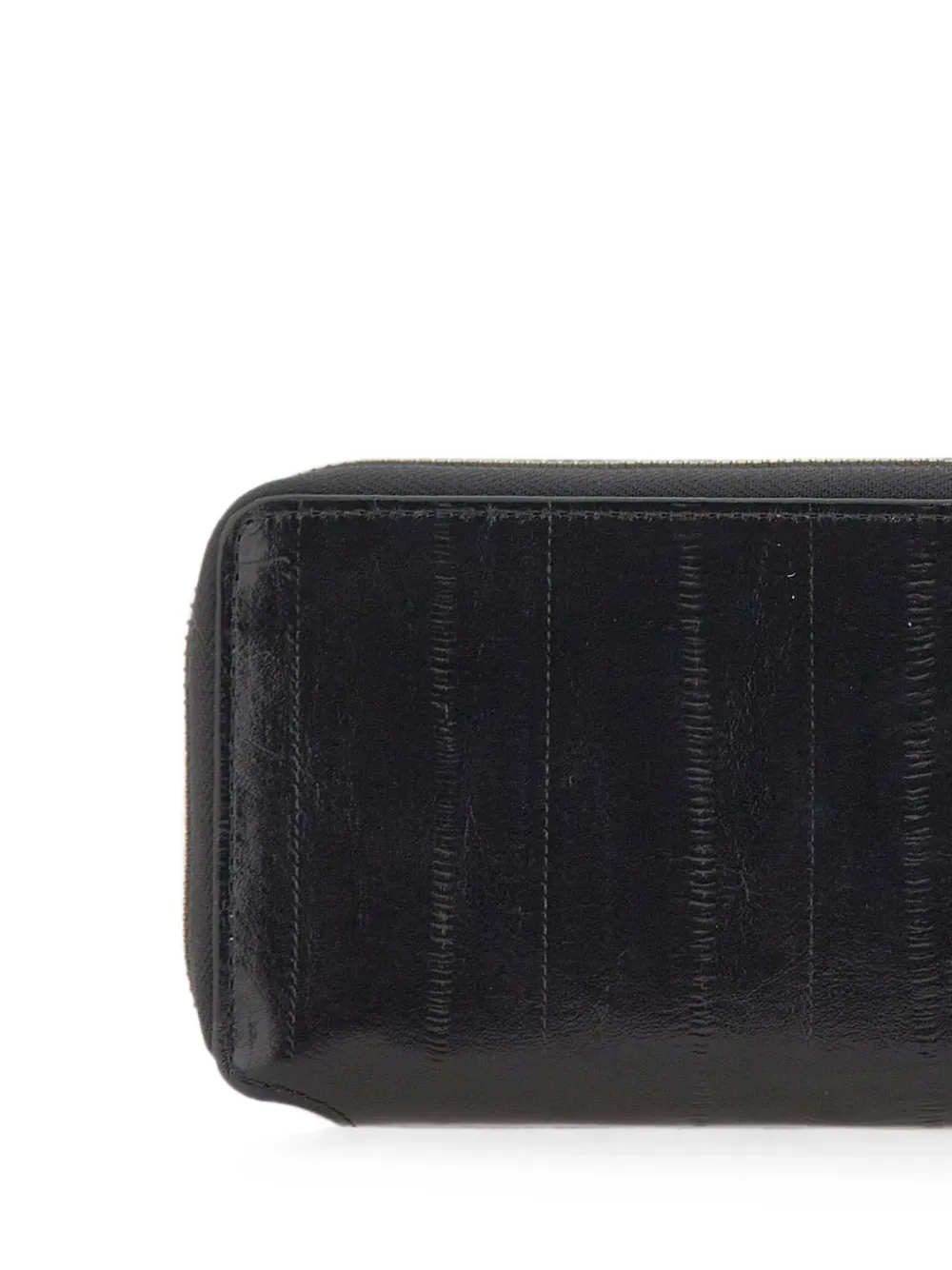 GIANNI CHIARINI Kleine leren portemonnee met print Zwart