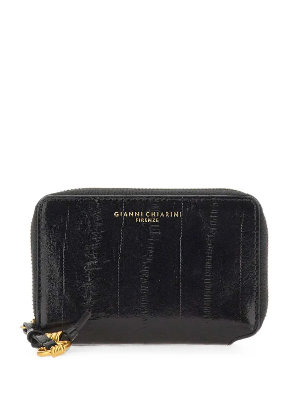 GIANNI CHIARINI small eel-print leather wallet - Schwarz
