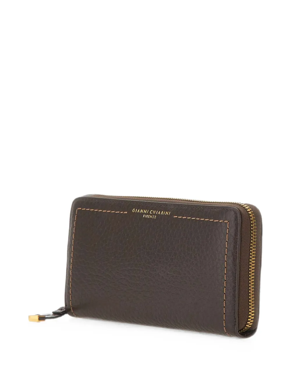 GIANNI CHIARINI Grote Bubble leren portemonnee Bruin