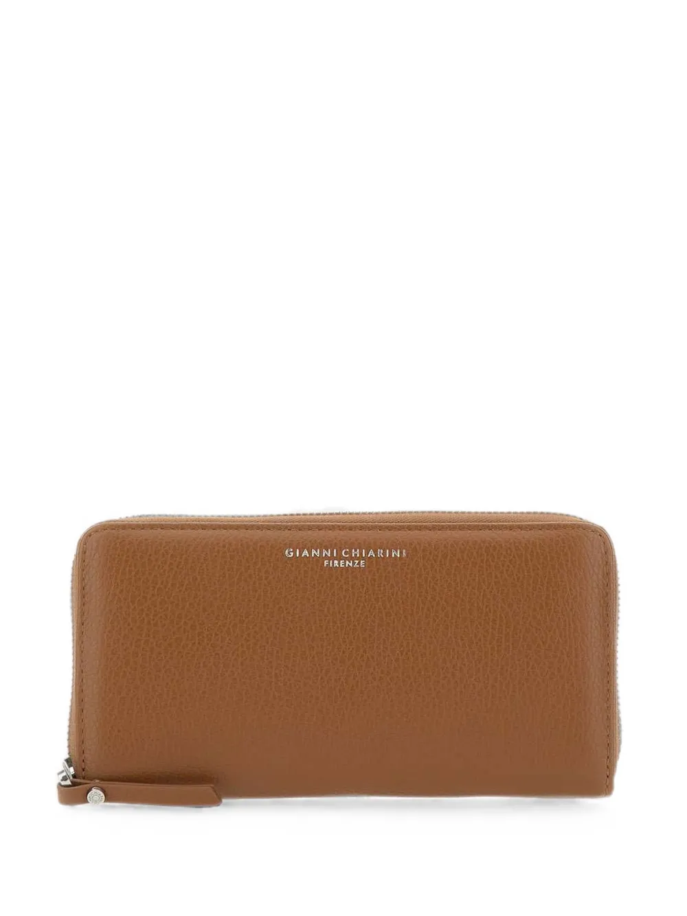 GIANNI CHIARINI pebbled-leather zip-around wallet - Braun