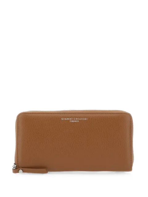 GIANNI CHIARINI portefeuille en cuir grainé à fermeture zippée