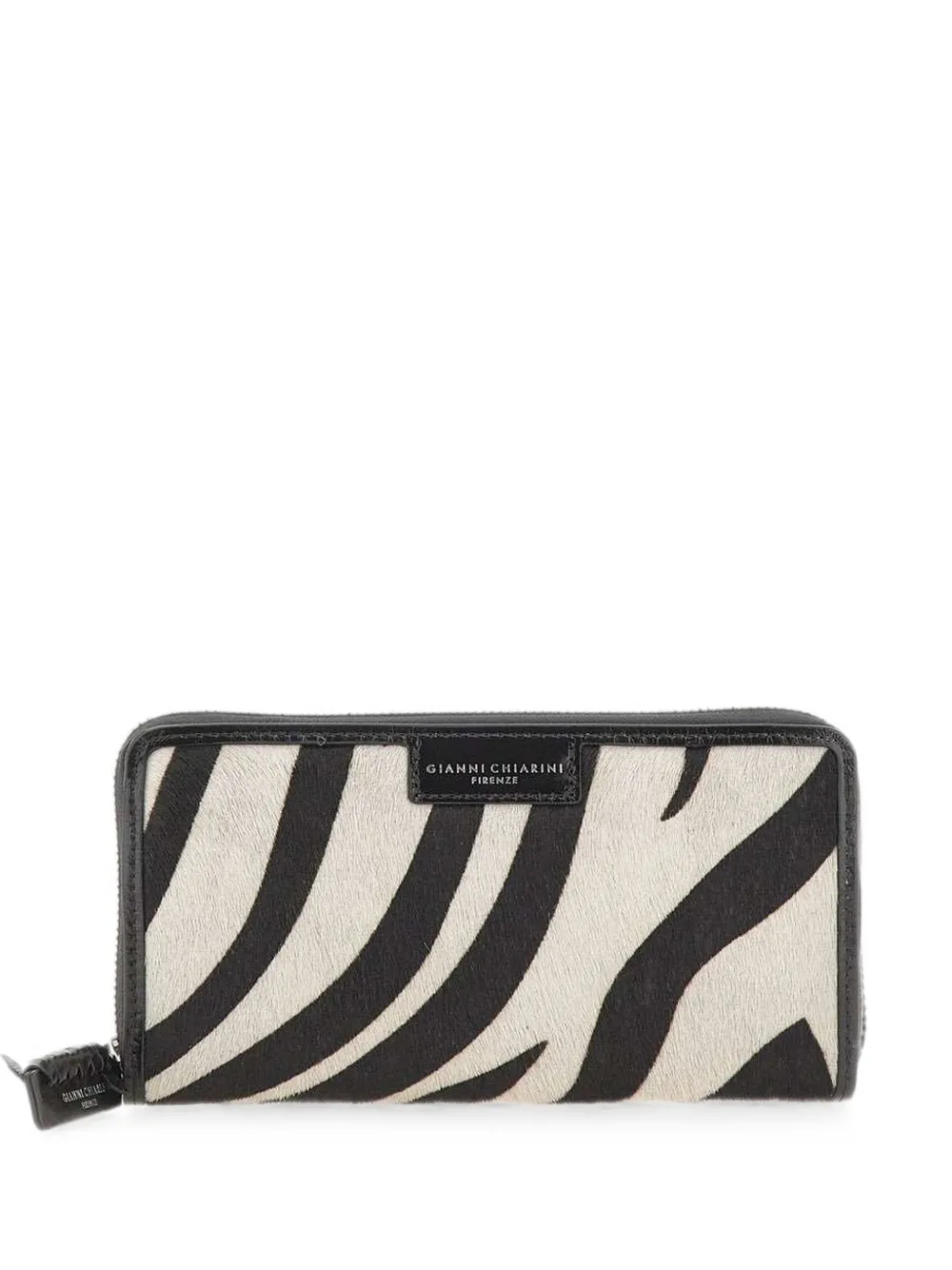 GIANNI CHIARINI Horsy zebra-print wallet - Schwarz
