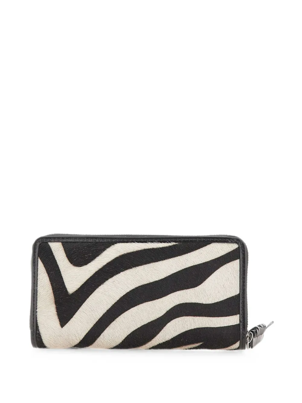 GIANNI CHIARINI Horsy portemonnee met zebraprint Zwart
