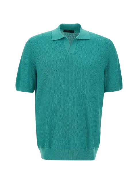Gran Sasso skipper textured-knit polo shirt