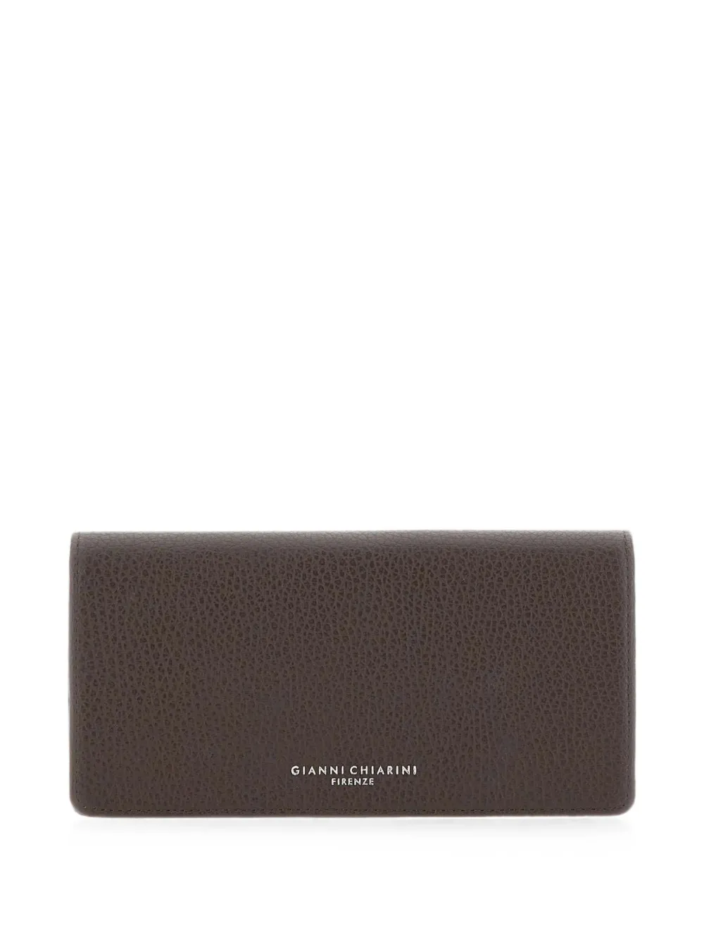 GIANNI CHIARINI Grain pebbled leather wallet - Braun