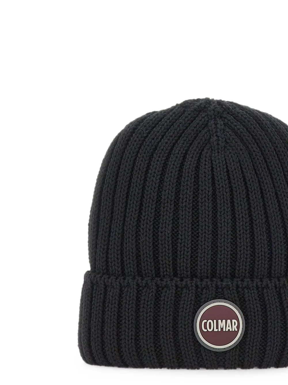 Colmar ribbed-knit logo-patch beanie hat Zwart
