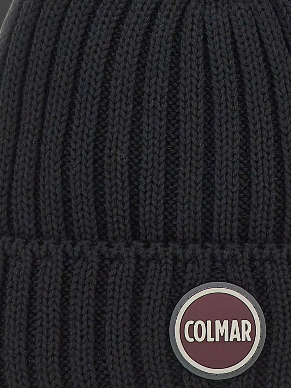 Colmar ribbed-knit logo-patch beanie hat Zwart