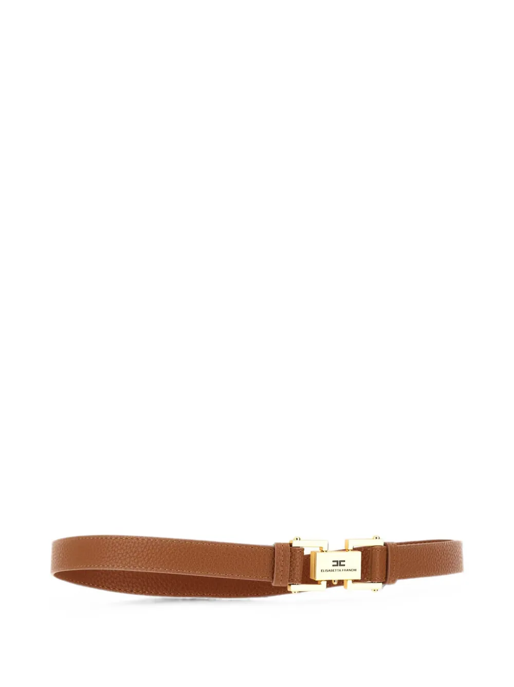 Elisabetta Franchi Riem met logo-plakkaat en bewerkt effect Bruin