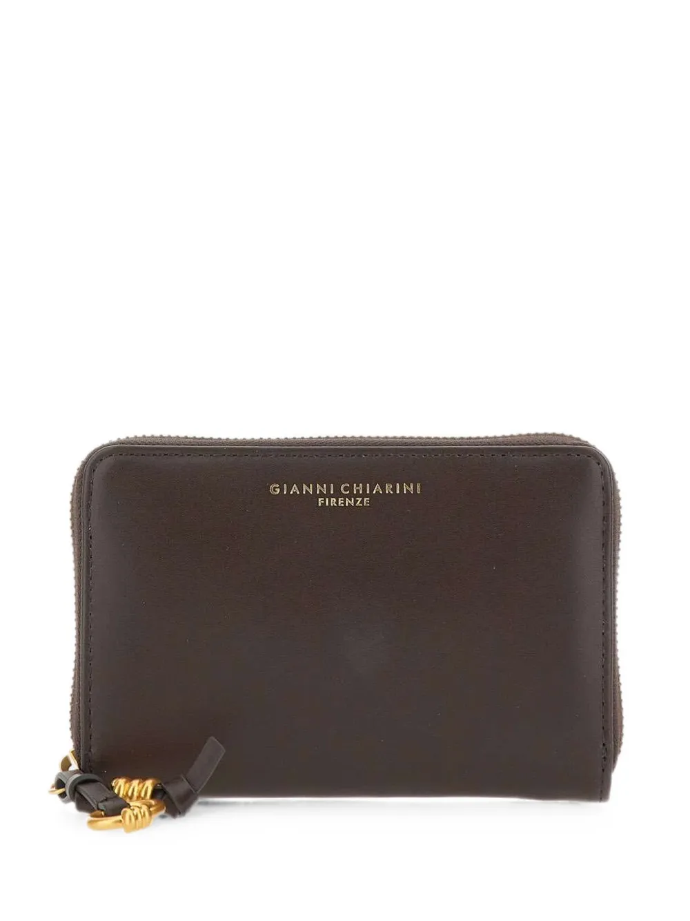GIANNI CHIARINI logo-print leather wallet - Braun