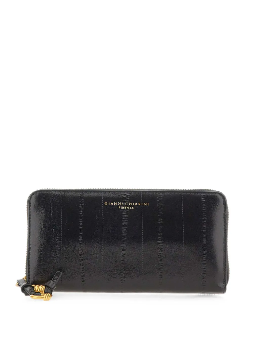 GIANNI CHIARINI Eel knotted leather wallet - Schwarz