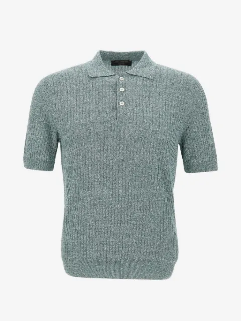 Gran Sasso ribbed-knit polo shirt