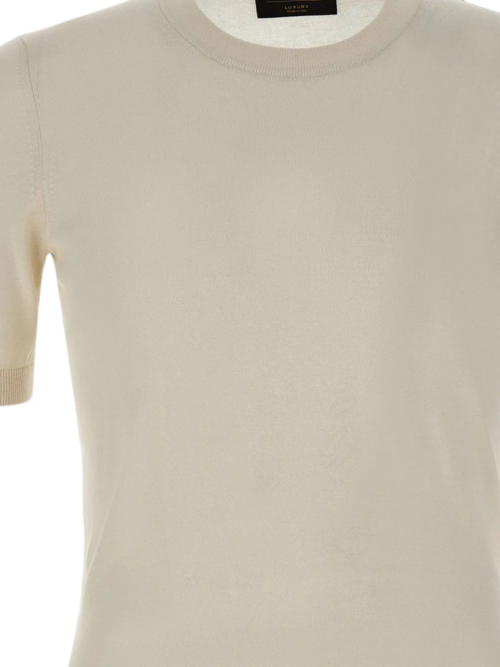 Gran Sasso Zijden T-shirt Beige