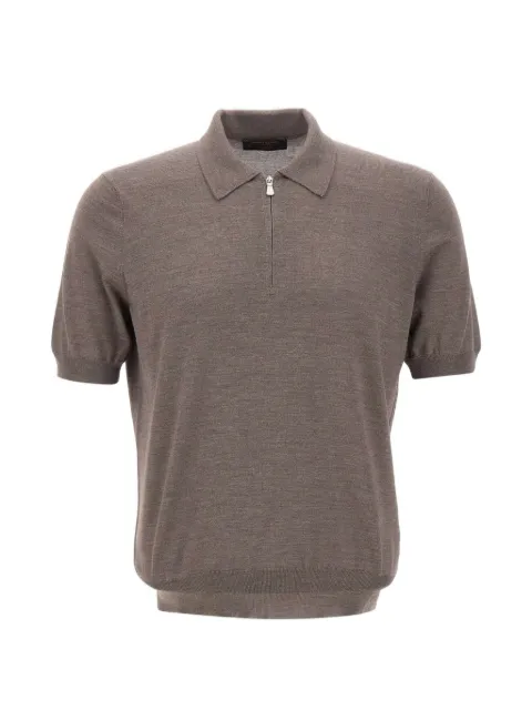 Gran Sasso half-zip short-sleeve polo shirt