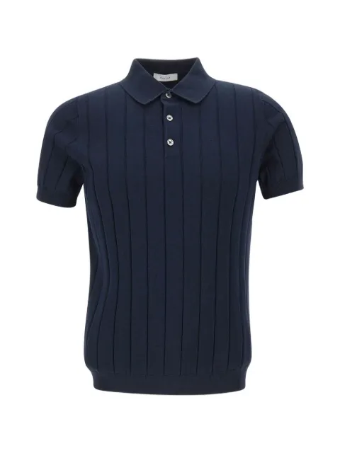 DIKTAT ribbed-knit polo shirt
