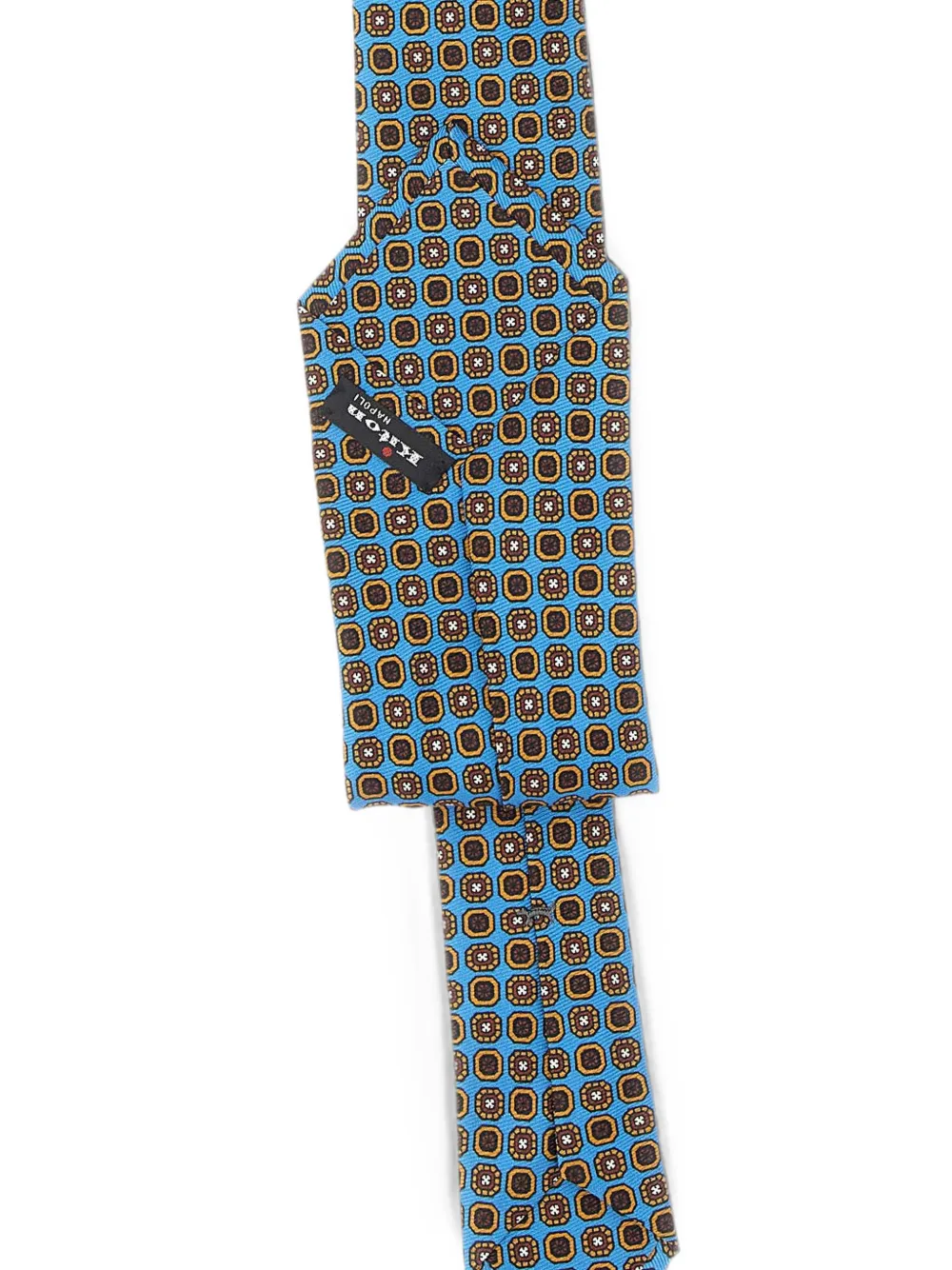 Kiton Stropdas met geometrisch patroon Blauw