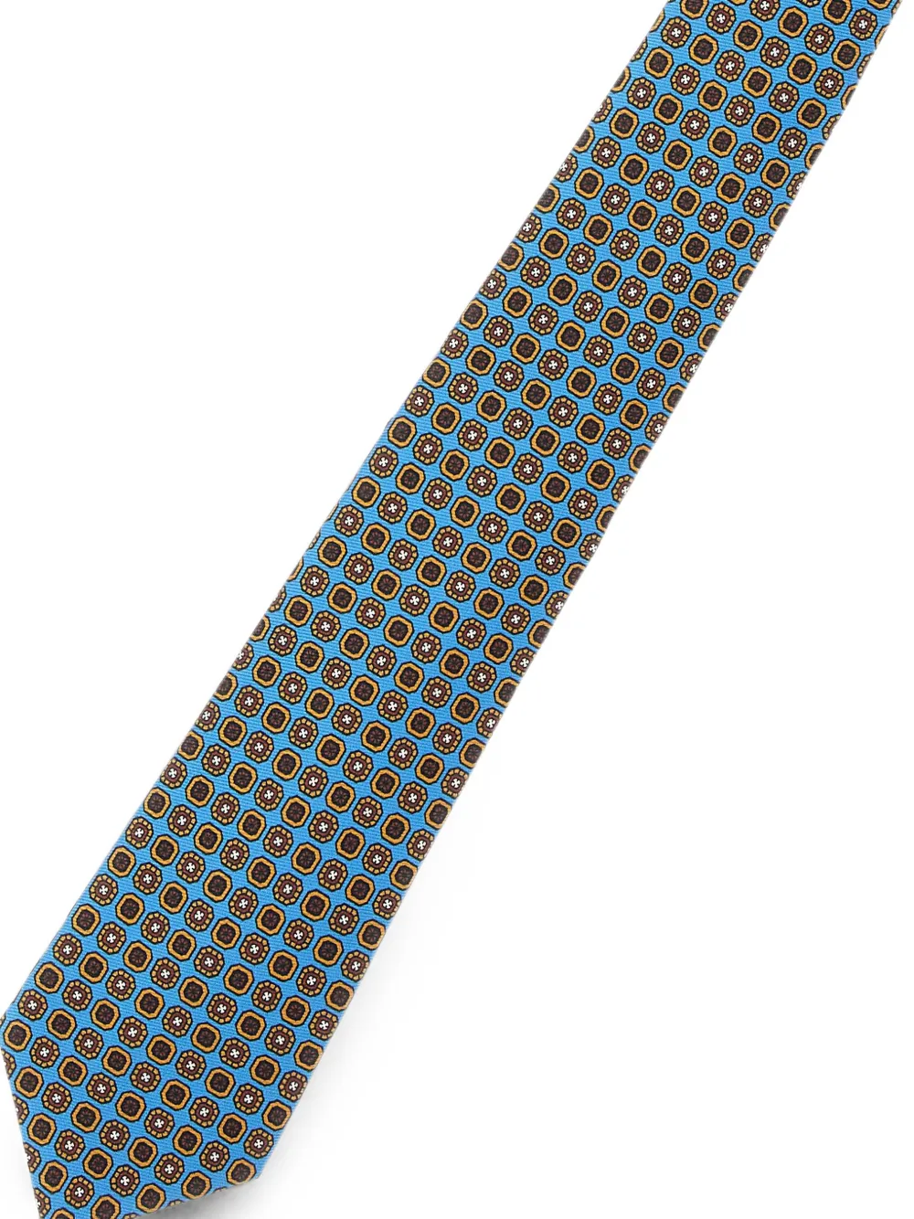 Kiton Stropdas met geometrisch patroon Blauw