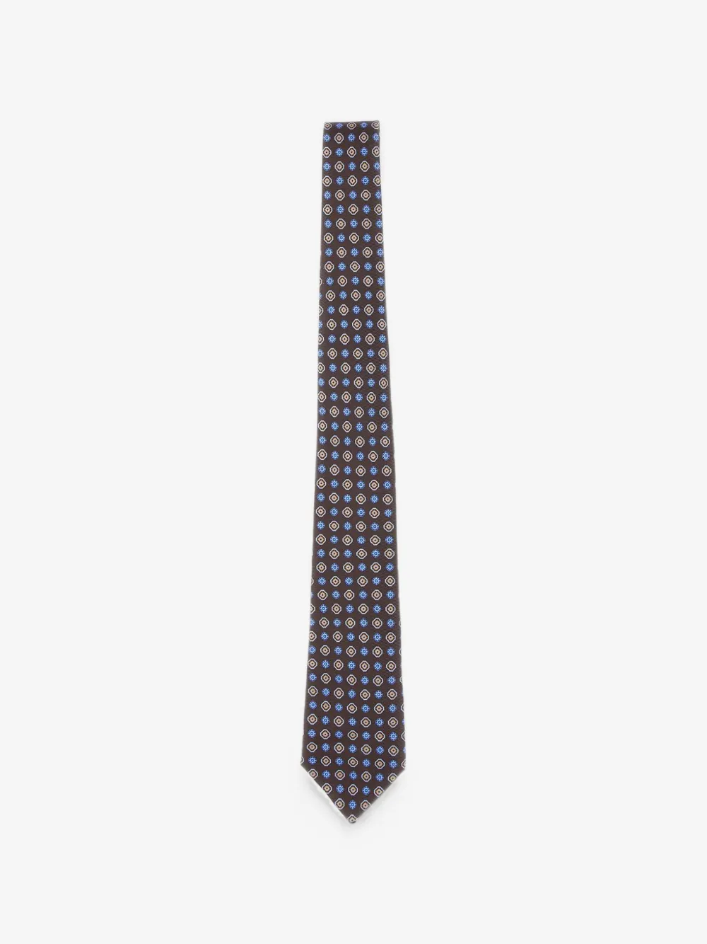 Kiton micro-pattern tie | Brown | Image 1