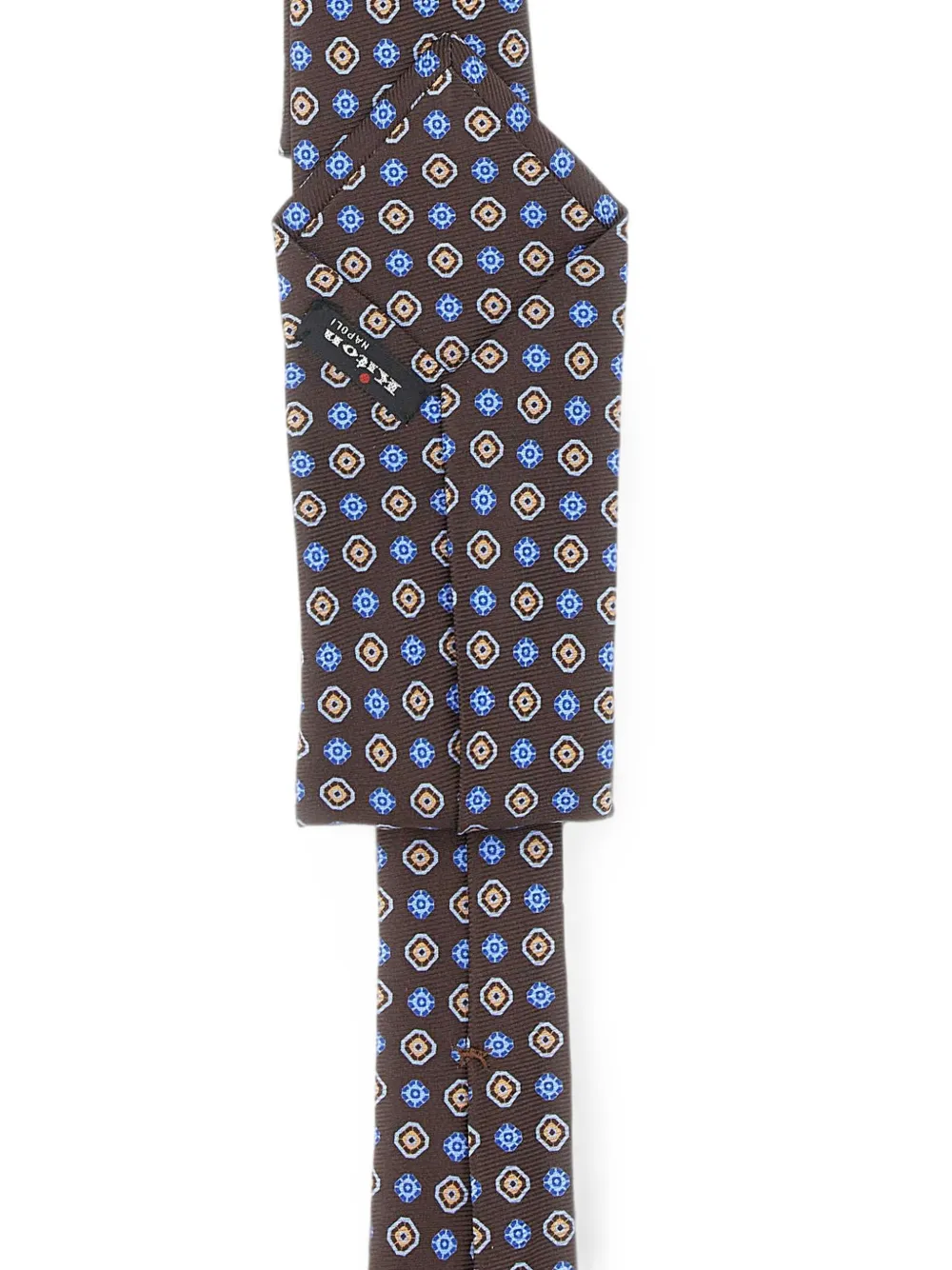 Kiton Stropdas met patroon Bruin