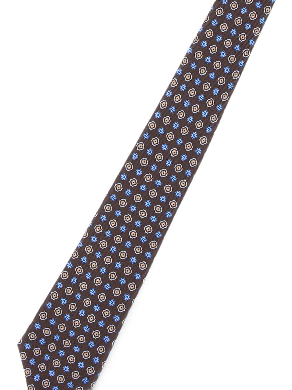 Kiton Stropdas met patroon Bruin