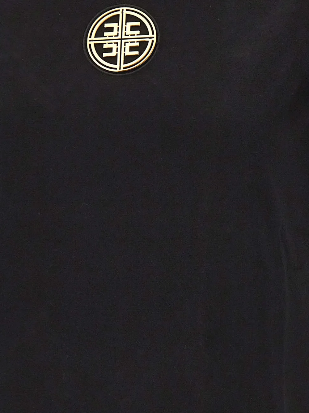 Elisabetta Franchi T-shirt met logoplakkaat Zwart