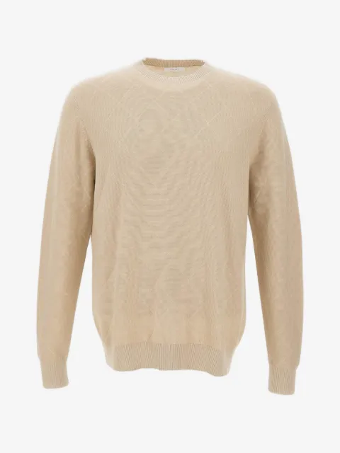 DIKTAT diamond-knit crew-neck sweater