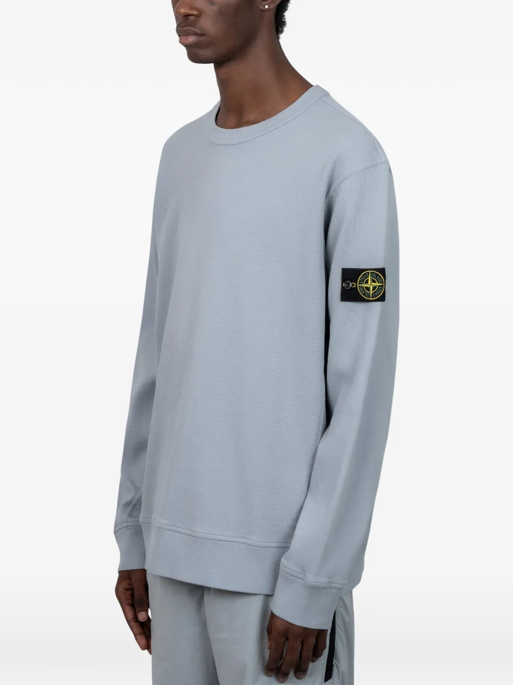 Stone Island logo-patch sweatshirt Blauw