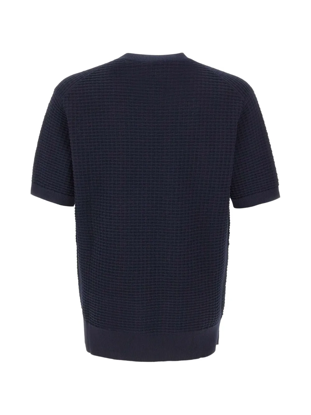 Kangra Trui met honingraat-stiksel Blauw