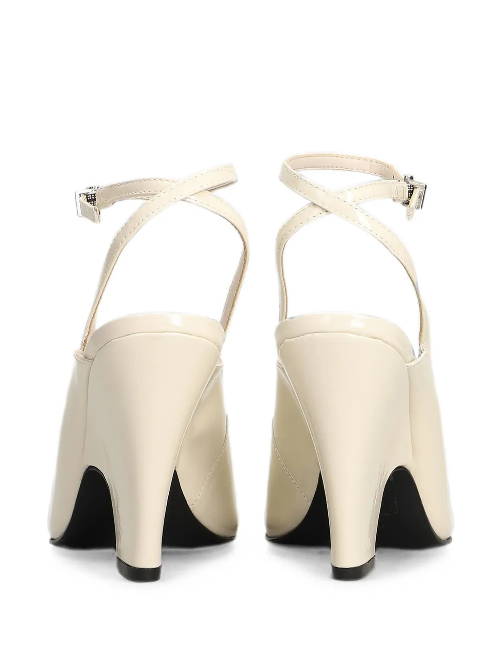 Schutz patent leather open-toe pumps Wit