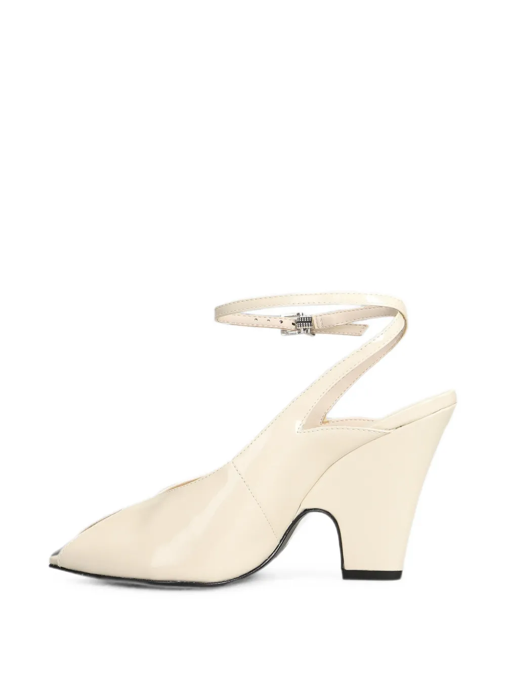 Schutz patent leather open-toe pumps Wit