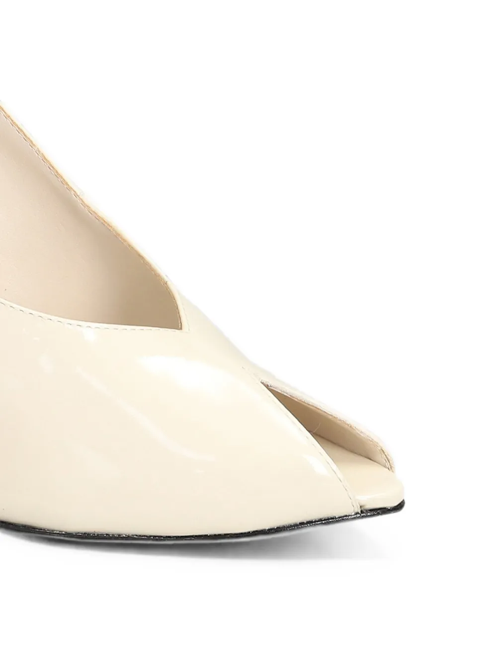 Schutz patent leather open-toe pumps Wit
